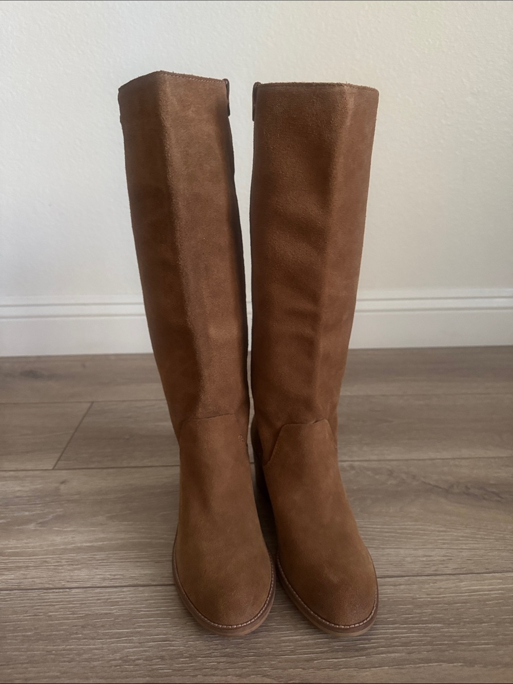 Dolce Vita Tall Suede Over-the-Knee Boots in Cognac Brown